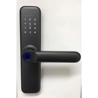 Imagem de Fechadura Eletrônica Digital Biométrica Beluni New Grey Tuya Smart 423