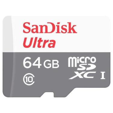 Imagem de Cartão MicroSD SanDisk Ultra MicroSDHC UHS-I, 64GB, 100MB/s, com adapt