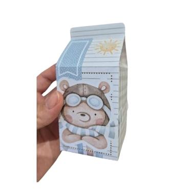 Imagem de Caixinhas Para Doces Tema Ursinho Aviador — Decoração de Festa Infantil, Lembrancinha, Mesa de Doces Personalizada — Kit com 15 unidades