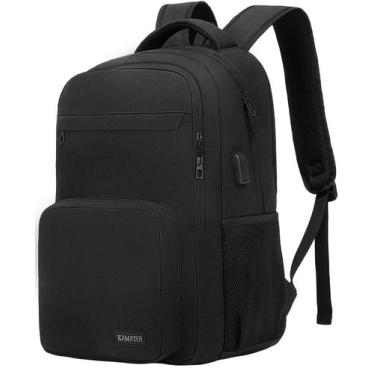 Imagem de Mochila kamater preta para escola, faculdade e adolescentes, laptop de
