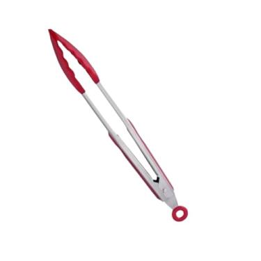 Imagem de Pegador de Salada Alimentos Inox Silicone (Vermelho)