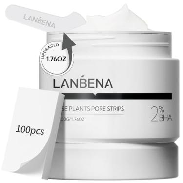 Imagem de LANBENA Tiras de nariz para cravos (50 g), 100 peças de tiras de poros para plantas de nariz, máscara de remoção de cravos. Observação: coloque a garrafa em água fervente por 5 minutos para suavizar o