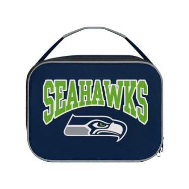 Imagem de FOCO NFL unissex adulto oficialmente licenciado Wordmark Team Color Big Logo Football Zip Closure 7L Lunch Bag - Seattle Seahawks