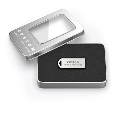 Imagem de Unidades USB de metal personalizadas | Flash Drives personalizados gravados para eventos corporativos, promoções e presentes | Pen Drives de marca para empresas, casamentos, organizações sem fins