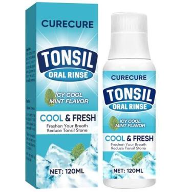 Imagem de Enxaguante bucal CURECURE Tonsil Stone Removedor de Pedras 120mL para 