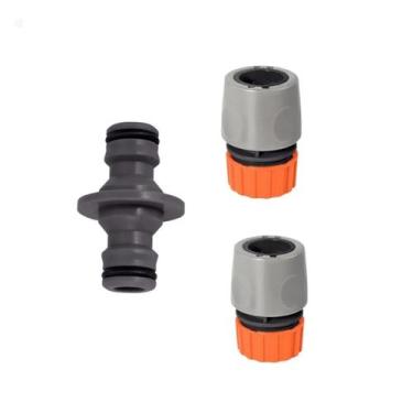Imagem de Conector Duplo Emenda Mangueira + 2 Engate Rápido Tramontina - Conecto