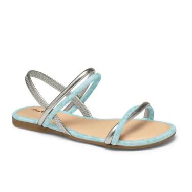 Imagem de Sandália Infantil Menina Pink Cats Rastreira Tiras Cruzadas, Azul, 30