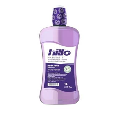 Imagem de Enxaguante Bucal Menta Suave Vegano Antisséptico 1L Hillo, Livre de Ingredientes de Origem Animal, Sem Álcool e Sem Flúor
