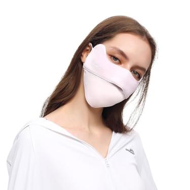 Imagem de OHGOLF Capa de proteção solar FPS 50+ anti-UV feminina máscara de verão refrescante respirável cobertura facial SLF5M040T roxa