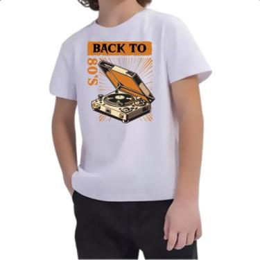 Imagem de Camiseta Infantil Back to anos 80 vitrola - Alearts, 6