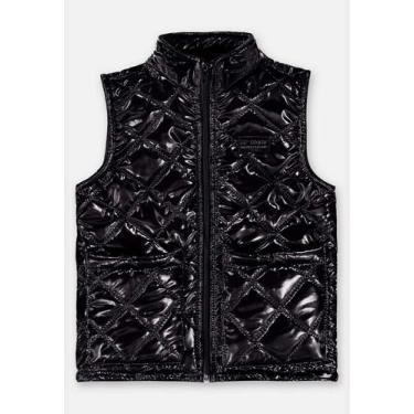 Imagem de Colete Puffer Infantil para Menina Up Baby, Preto, 4