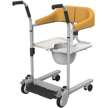 Imagem de Elevador De Transferência De Paciente, Dispositivo De Enfermagem De Transferência Portátil Para Banho Em Casa Cadeiras De Banho Para Idosos, Com Fivela De Segu, Yellow, BasicEdition
