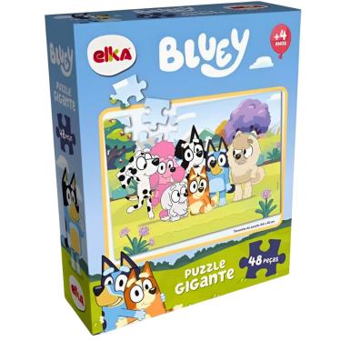 Imagem de Quebra Cabeça Puzzle Bluey 48 Peças Gigantes Elka