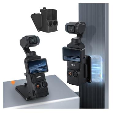 Imagem de Wtohoby Suporte magnético multifuncional para câmera DJI OSMO Pocket 3 adaptador de expansão ímã suporte de direção bolso 3 base ajustável suporte estável na área de trabalho, DJI OSMO Pocket 3