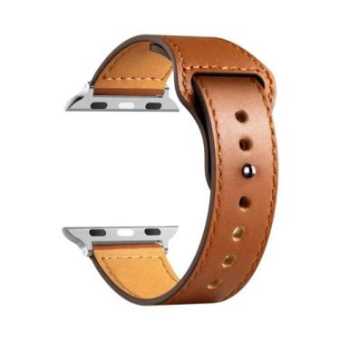Imagem de Pulseira De Couro Unissex Para Apple Watch Series 8 9 3 4 5 6 SE 7 Ult