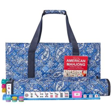 Imagem de Conjunto de jogos American Mahjong GUSTARIA 166 peças com bolsa de tra