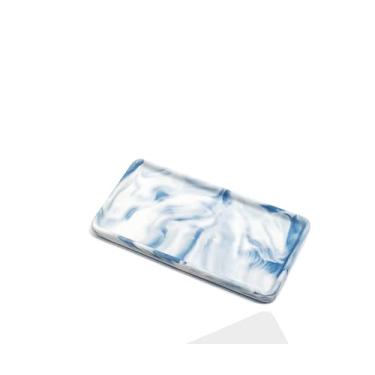 Imagem de VSUINGO Bandeja de banheiro pequena de porcelana de 16,3 cm, bancada de cerâmica e bandeja de penteadeira para cosméticos, perfumes, joias, velas - Bandeja de sabão de cozinha para balcão de cozinha