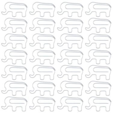 Imagem de SOFPLATE 80 peças de clipes de papel de elefante, clipes de papel prateados, ferro em forma de animal, grampo de metal para fichário pequeno para agenda, marcadores de livro, acessórios para arquivo