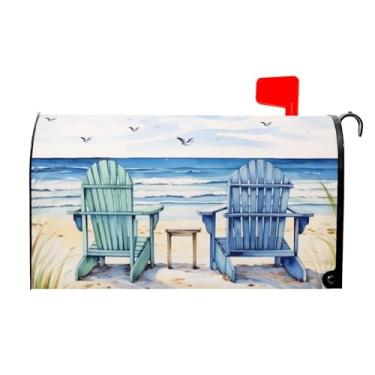 Imagem de Kawani Capas Para Caixa De Correio Com Tema Náutico E Costeiro Summer Beach Life - Magnéticas, Tamanho Padrão 21 X 18", Gaivota Azul, À Prova D'Água, Decoração Jardim Quintal Ao Ar Livre