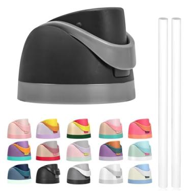 Imagem de A tampa de substituição contém canudos para garrafa de água Owala Freesip, compatível com tampa e tampa Owala, acessórios premium para garrafas de 473 ml, 680 g, 946 ml, 1134 g, à prova de vazamento