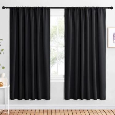 Imagem de Cortina Blackout NICETOWN Halloween preta 160x180cm 2 painéis