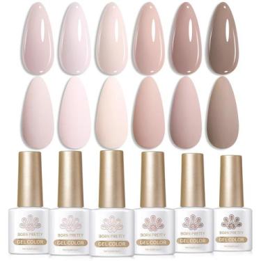 Imagem de Verniz de unhas em gel Born Pretty Pink Nude 6 cores 21mL