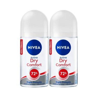Imagem de Kit 2 Desodorante Antitranspirante Nivea Roll On Dry Comfort 50ml