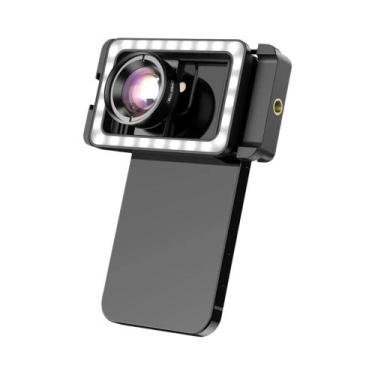 Imagem de Lente Macro 4K HD De 100mm Com Luz LED De Preenchimento E Clampe Unive