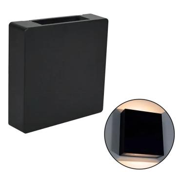 Imagem de 2X Arandela De Led Clean Quadrada Externa Interna Ip65 3W 30