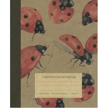 Imagem de Composition Notebook: Beautiful Vintage Illustration of Ladybugs - Book For Notes. For Students and Teachers, Nature and Animals Lovers
