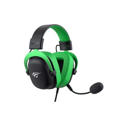 Imagem de Headphone Fone de Ouvido Havit HV-H2002d Green, Gamer, com Microfone, Falante 53mm, Plug 3, 5mm: compatível com XBOX ONE e PS4, Cor Verde