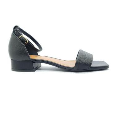 Imagem de Sandália Bottero Feminina 372904, 36, Preto, Ouro