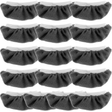 Imagem de XYDHQS Almofadas de esfregão a vapor versáteis reutilizáveis acessórios de pano a vapor de alta eficiência, almofadas de limpeza a vapor para limpador a vapor portátil (cinza, 16)