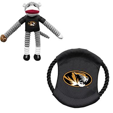 Imagem de Littlearth Conjunto de meias unissex adulto NCAA Alabama Crimson Tide macaco e disco voador para animais de estimação, cor da equipe, tamanho único