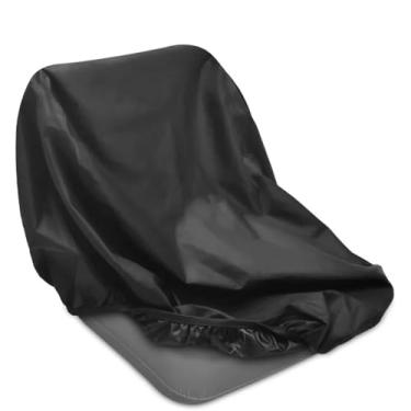 Imagem de Capa de assento impermeável para cortador de grama, adequada para assentos externos de tratores de uso geral, preta, 50x
