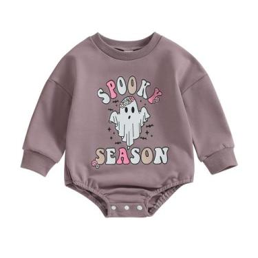 Imagem de Roupa de Halloween FYBITBO Newborn Sweatshirt Romper Purple 0-3M