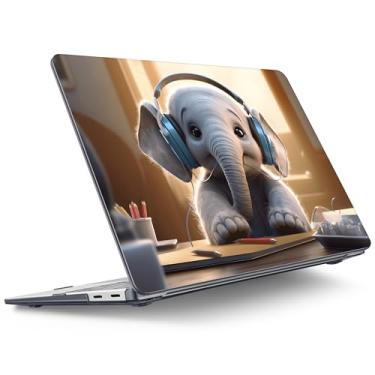 Imagem de Tuiklol Capa para laptop Microsoft Surface 2025 de 13 polegadas, Windows 11 Touchscreen Copilot+ PC Laptop 13 modelo 2095 com superfície de proteção de 13 polegadas, elefante