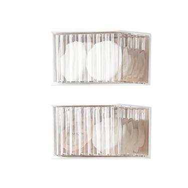 Imagem de Estojo organizador de maquiagem, organizador de maquiagem, pequeno organizador de banheiro, bancada, organizador de armário de remédios, caixas de armazenamento de plástico, almofadas de algodão