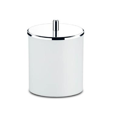 Imagem de Lixeira Pp Tampa Inox Branca 18,5x23 Cm - 3400-202 - Brinox