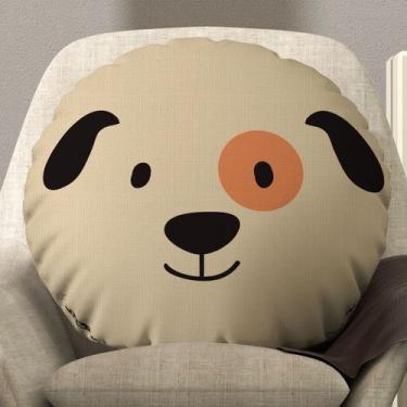 Imagem de Almofada Redonda Avulsa Cheia Infantil Bichinhos 45cm x 45cm - Enchime