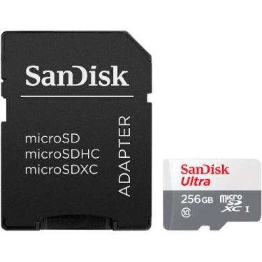 Imagem de Memoria Sandisk Microsdxc Ultra Uhs-I 256GB 100MB/s 2X1