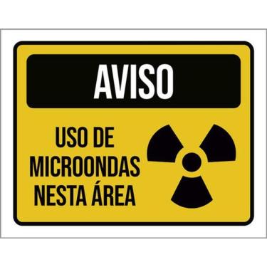 Imagem de Placa Aviso Uso De Microondas Nesta Área 36X46