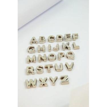 Imagem de Pingente Letra Passante Níquel Branco - 01 Unidade - no-brand, B