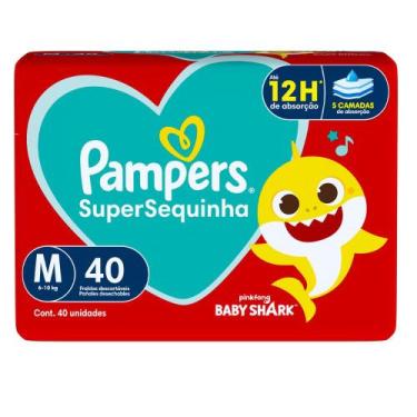 Imagem de Fralda Descartável Pampers Supersequinha Mega M 40 Unidades
