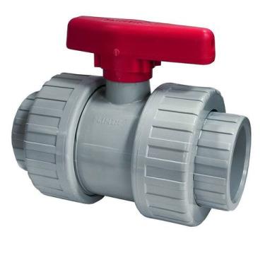 Imagem de Válvula de Esfera CPVC Dupla União F/F 1.1/2"  Solda para Sistemas Hid
