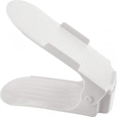 Imagem de Kit Com 10 Organizadores De Sapatos Brancos - Com Regulagem De Altura Para Saltos E TêNis, PratíCio Para Organizar E Empilhar