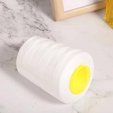 Imagem de ZJchao Linha de Costura, Linha de Acolchoamento de de Máquina de Costura para Com Poliéster de Grau de 8.000 Jardas para Máquina de Manual Viagens de Emergência Diy Casa (Branco)