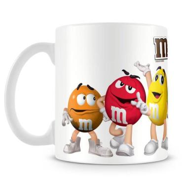 Imagem de Caneca de Cerâmica com Estampa de Chocolates M&Ms - 325ml - Amo Caneca