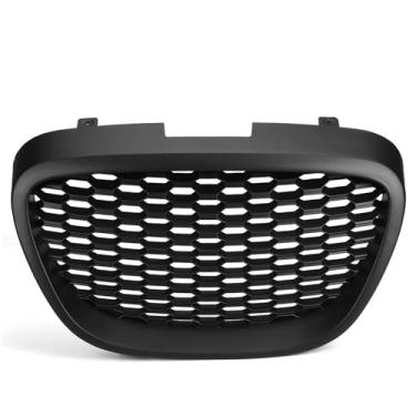 Imagem de [Substituição] Grade de malha de favo de mel frontal sem emblema para assento para Leon MK2 1P para Altea para Toledo Mk3 2004-2009 Grade de para-choque dianteiro QCBQBI (Cor: preto fosco), QCBQBI661