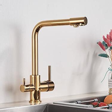 Imagem de RAUGAJ Torneiras, filtro de água torneira de cozinha preta torneira de água potável característica de purificação de água torneiras para misturador de pia de cozinha guindastes/torneira D